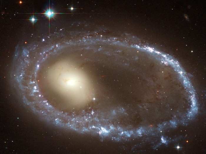 This ringed galaxy photo commemorated Hubble