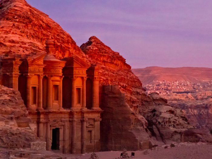 The half-built city of Petra is one of Jordan