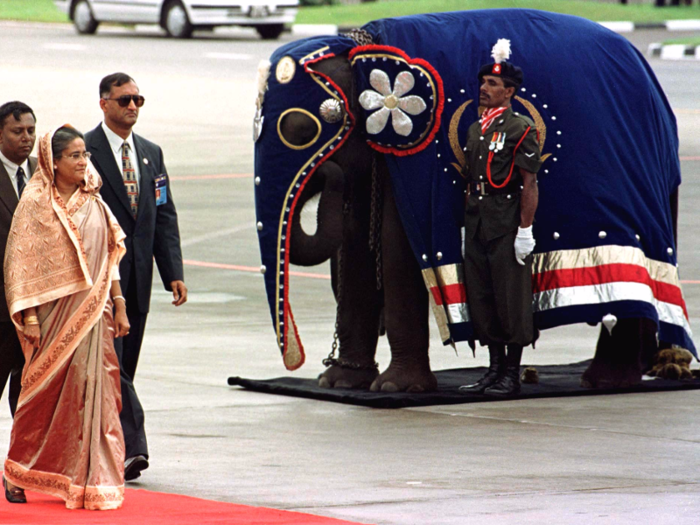 The Sri Lanken military have an elephant mascot – it