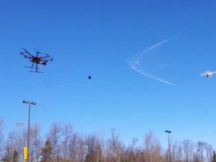 Researchers at Michigan Technological University are working on drones that can catch other drones.