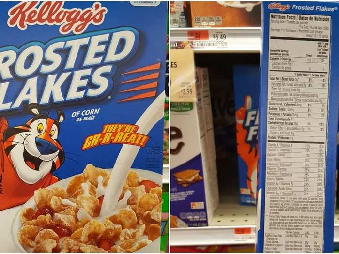 Frosted Flakes: 10 g