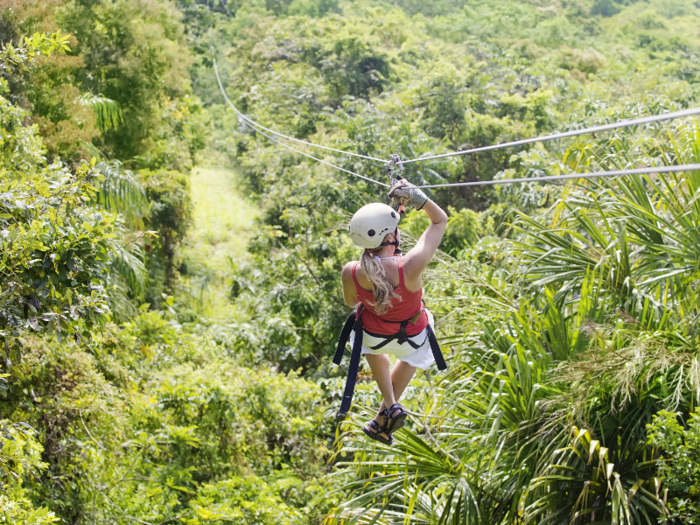 Adventurous visitors can take part in one of the island