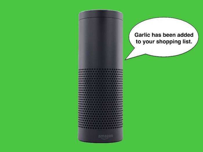 Alexa, add garlic to the shopping list.