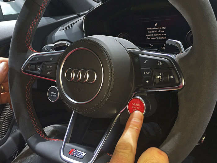 The steering wheel has basically all the controls you