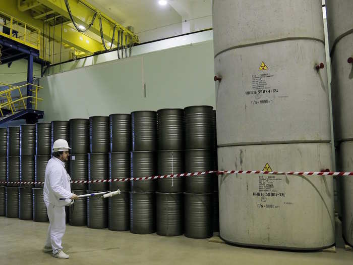 Workers at Chernobyl routinely carry out checks on barrels of this waste to measure their radiation levels.