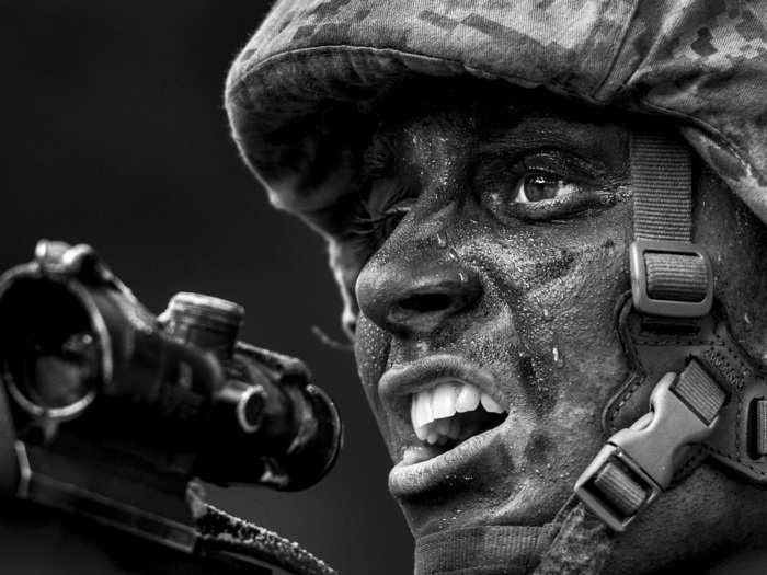 Military Photographer of the Year Photo Honorable Mention:"Tough," by Staff Sergeant Marianique Santos, US Air Force