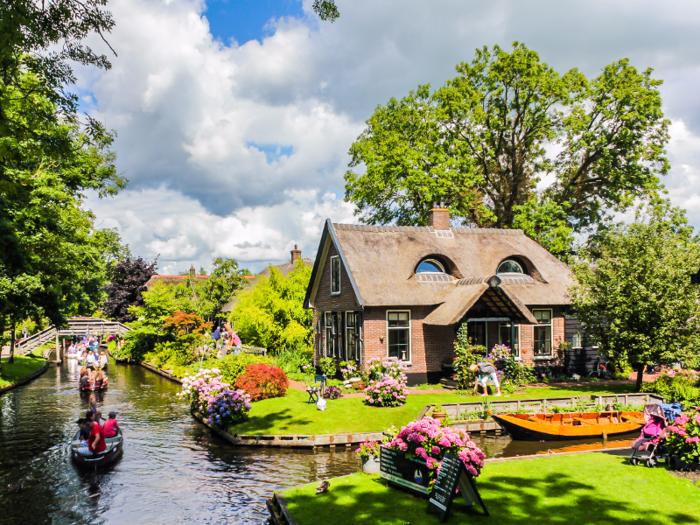 The village is famous for its waterways, which replace roads to connect its various homes, attractions, restaurants, and even its accommodations, to one another.