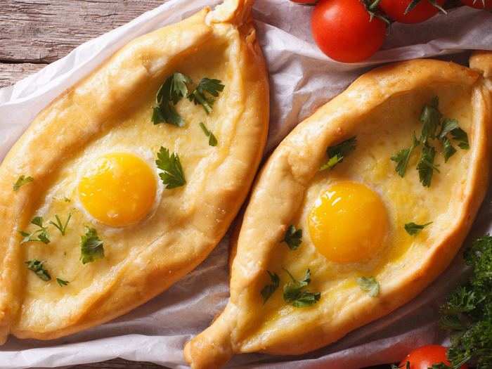 Khachapuri is a cheese-filled bread bowl that
