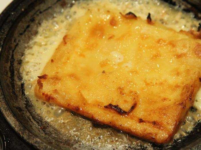 "Saganaki" is the Greek term for a variety of appetizers prepared in a small frying pan called a "sagani." The most common of these appetizers is fried cheese. Greek cheeses are fried until bubbly, doused in lemon juice and pepper, then eaten with bread.