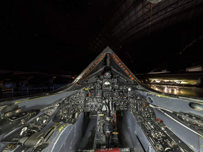 Now, in the Cold War section, we can see into the front cockpit of the legendary SR-71 Blackbird...