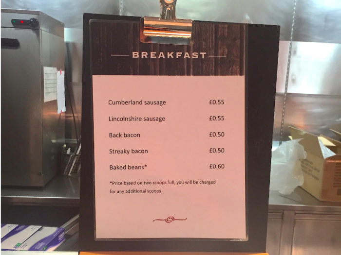 If you prefer a full English, there are plenty of unhealthy options at low, low prices.