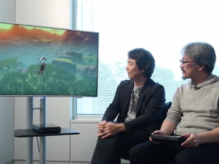 Here, Aonuma is showing off Link