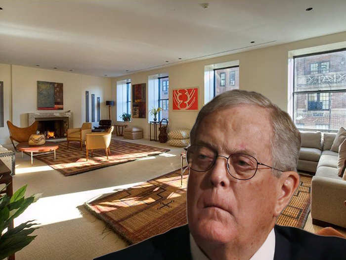 In 2003, oil heir David Koch paid $17 million for an 18-room duplex; he spent a year renovating the place before moving in. Now, his family has decamped to a hotel while the extensive fire damage is repaired.