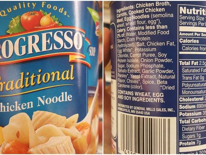 Progresso Chicken Noodle: 690 mg