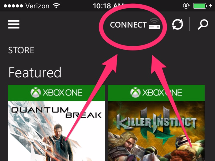 Then, select the "Connect" icon at the top of the screen and select your Xbox. Not only does this app let you view your screenshots and achievements from your phone, but you can also use your phone as a keyboard instead of trying to type with the the controller.