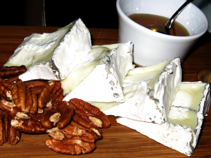 Humboldt Fog is a stinky goat milk, mold-ripened cheese with a bluish, crumbly core. It