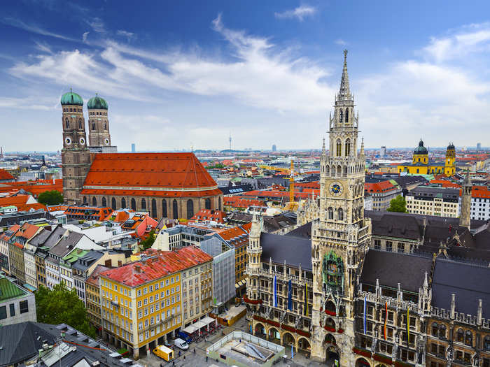 11. Munich, Germany — This Bavarian city is overwhelmed with visitors each autumn for Oktoberfest, but for the rest of the year, it