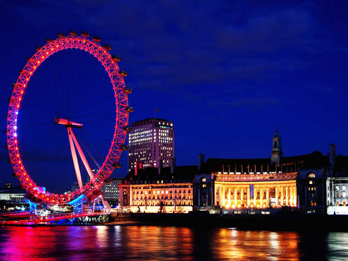 6. London, UK — Couples looking for culture on their honeymoon will find plenty of it in London with its free museums, magnificent green spaces (like Kew Gardens), and bustling street food markets like Borough Market. A stroll along the Thames, and perhaps a ride on the London Eye, is another great way to see the city.