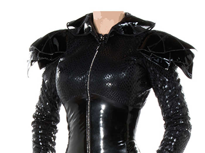 “Katniss Everdeen” black chariot ensemble worn in The Hunger Games.