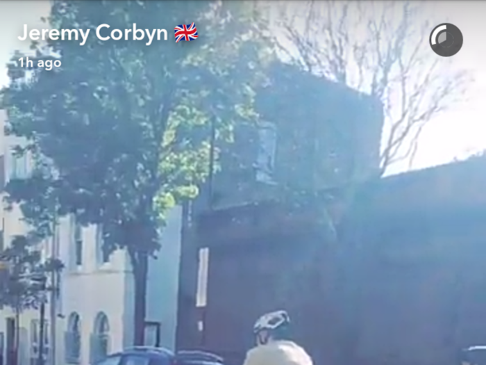 Finally the left wing politician mysteriously rode off on his bike.