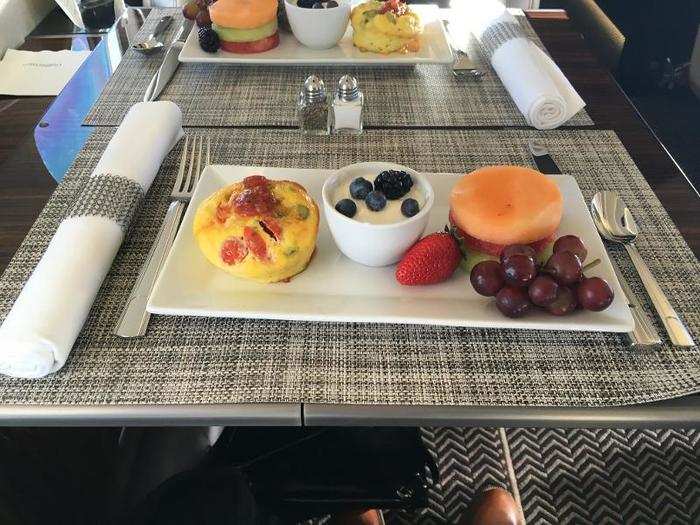 We were served a nice breakfast on our trip down to the Peach state. The galleys on board these jets are tailored to fit the needs of the customer. So everything from espresso makers to rice cookers can be optioned.