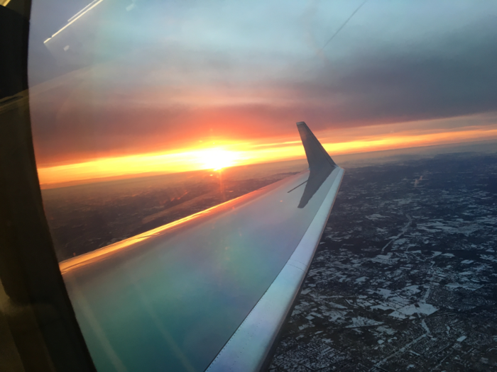 After a relatively short flight back, we landed at dusk in New Jersey.