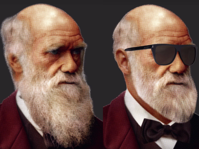 Charles Darwin developed the theory of evolution, however the department store lays into the biologist