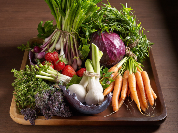 The menu changes on a daily basis, based on the freshest ingredients available. The French Laundry has a culinary garden from which many of its ingredients come.