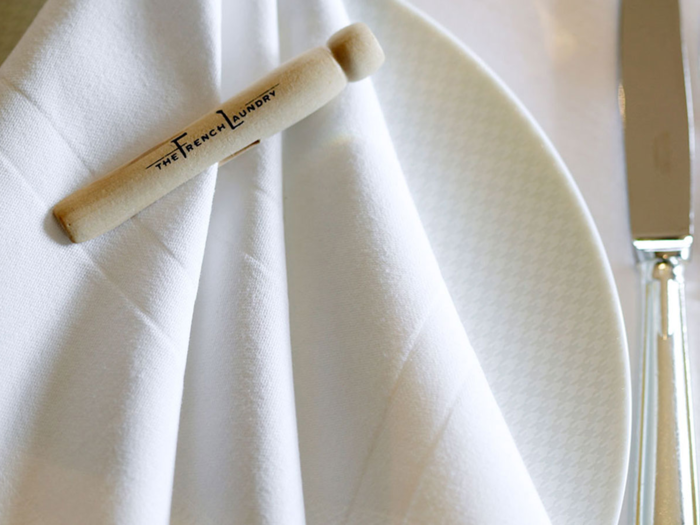 Details like these special clothespins add a sense of elegance to the dining experience.