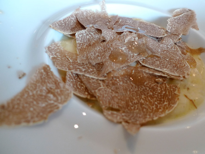 Here is an example of a truffle selection that includes a generous serving of white truffles grated over risotto.