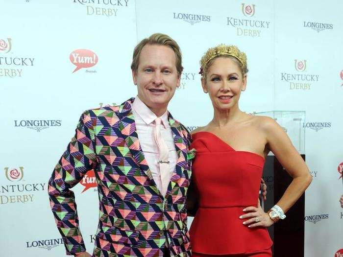 WORST: Celebrity stylist Carson Kressley went with too much pattern in this shorts suit.