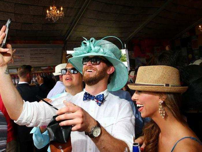 Sometimes the guys got into the traditional hat action as well.