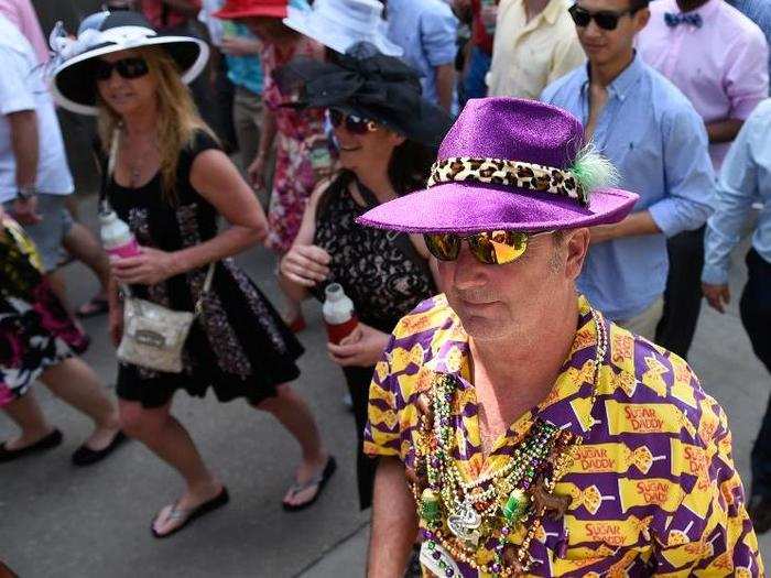 This guy had more of a mardi gras-inspired look.