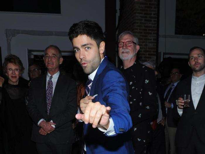 Actor Adrian Grenier was in the middle of the action.