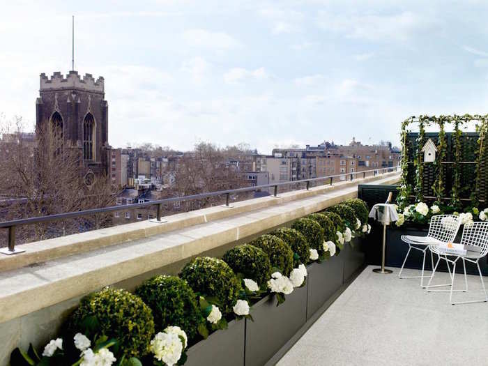 The Berkeley, Knightsbridge — This swanky hotel rooftop bar has a pool, making it a fantastic place to spend the day swimming and the evening socialising. It