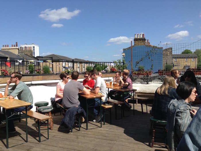 The Fox, Haggerston — The rooftop terrace at this East London pub is a delightful place to while away a summer afternoon and evening, especially if you