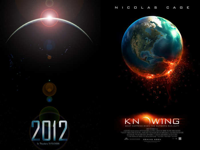 2009: "2012" and "Knowing" both follow events leading to the end of the world.