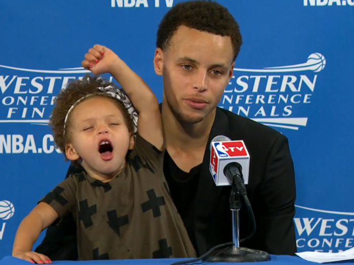 And their daughter Riley famously hijacked Steph