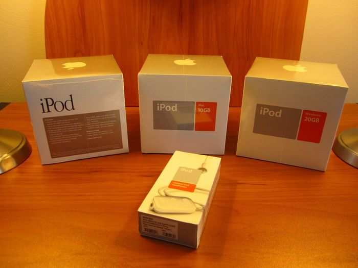 Set of three classic first generation iPods in all three sizes: $50,000.