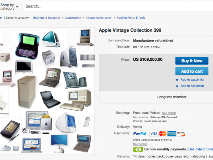 Full collection of 399 Apple computers and related products: $109,000