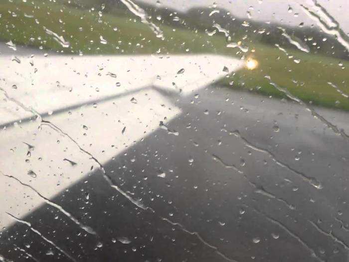 This pilot flew into torrential rain and lost all vision