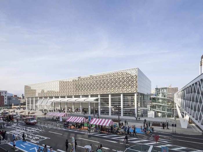 Oita Prefecture Art Museum in Oita, Japan by Shigeru Ban Architects