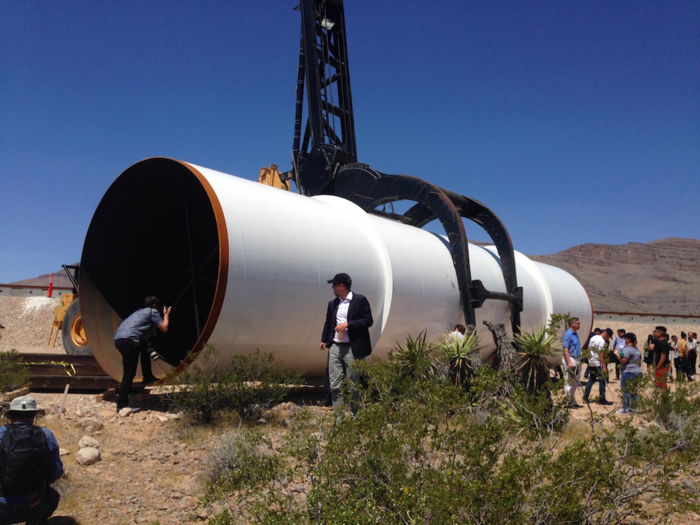 Afterwards we had a chance to walk around the site to check out the tubes and technology up close.