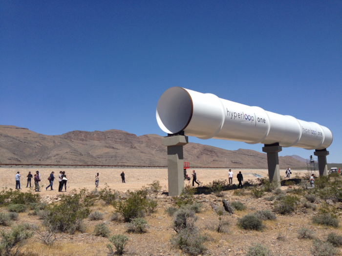 Here you can see some of the steel tubes are set up on pylons. This is just a display area, but it