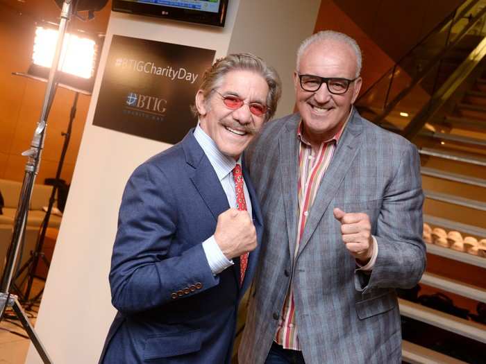 Talk show host Geraldo Rivera poses with former boxing star Gerry Cooney.