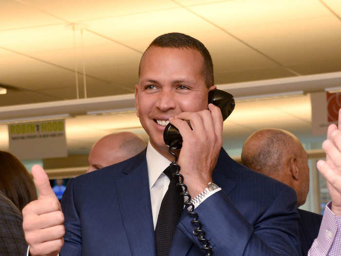 New York Yankees infielder Alex Rodriguez gives the thumbs up.