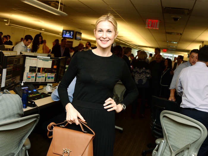 Actress Kelly Rutherford dropped in.