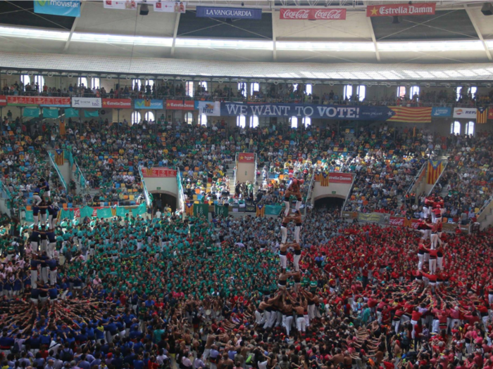 Every two years, thousands flock to the Concurs de Castell in Tarragona, Spain, to form the tallest and strongest human towers in the world. Some of the human towers go as high as 10 stories. The event will be taking place this year on September 25, as well as on the first two days of October.