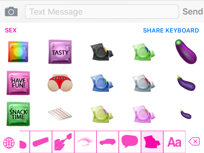 And finally "Sex" (believe it or not these were the most tasteful ChyMoji I could show you from that category).