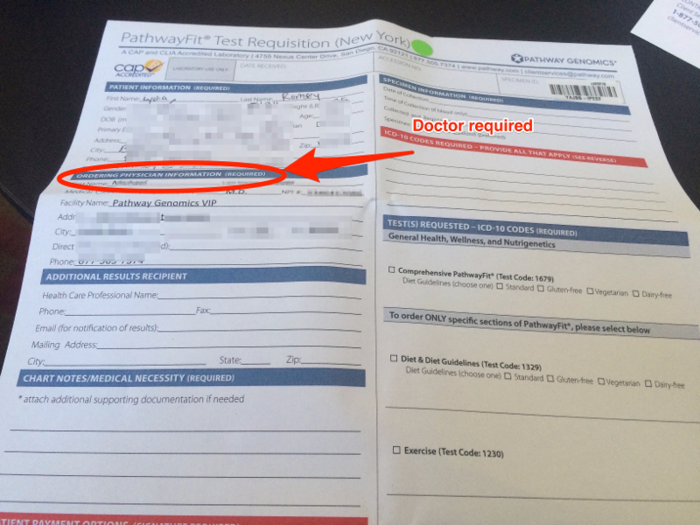 Because the test is not a direct-to-consumer test, I had to have a physician involved. For the purposes of this review, Pathway provided a doctor for me who authorized my test.